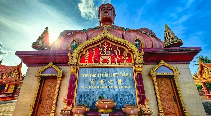 Spot Wajib Singgah di Tumpat: Wat Machimmaram & Patung Buddha Duduk Gergasi